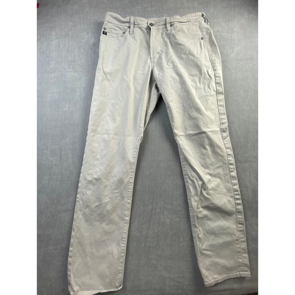 Ag Adriano Goldschmied Other - AG Adriano Goldschmied Sudang 32 Slim Straight Pants Mens 34x32 Off White Stone